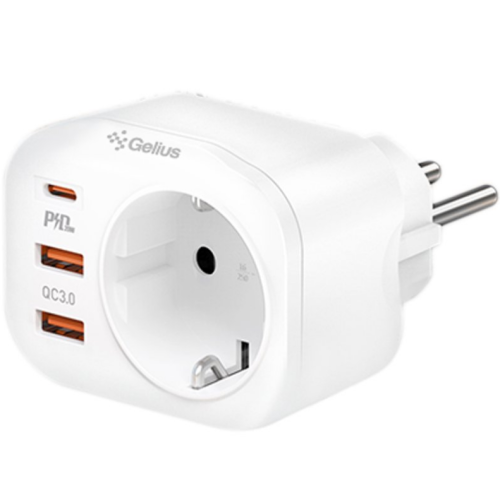 Сетевое зарядное устройство Gelius Moxie GP-HC050 2USB (QC3.0) + Type-C (PD20W) White